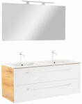 Leziter Vario Clam 120 komplett fürdőszoba bútor tölgy-fehér