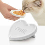Hagen Catit Creamy - kináló, szívecske formájú kerámia tál macskák részére