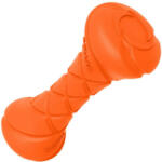 PitchDog Safe And Durable Barbell-Shaped Dog Toy - játék (súlyzó, narancssárga) kutyák részére (Ø7cm/19cm)