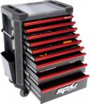 SP Tools Szerszámos kocsi gyári-felszerelt 230 db-os 9 fiók TECH Series - PIROS (SP01088)