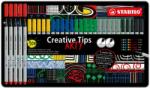 STABILO Tűfilc készlet fém doboz Creative Tips ARTY 6 szín, 5 vastagság (TST89306120)