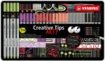 STABILO Tűfilc készlet fém doboz Creative Tips ARTY 6 pasztell szín, 5 vastagság (TST89306220)