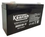KRAFTON K6-12 zselés szünetmentes akkumulátor, 6V 12Ah (K6-12)