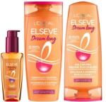L'Oréal Elseve Dream Long Sleek Go Sleek Serum set tratament de păr 100 ml + șampon 400 ml + cremă de păr 300 ml pentru femei