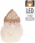 H&L karácsonyi figura LED-del, fa, fehér manó (A028-SK-00)