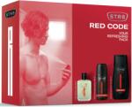 STR8 Red Code férfi ajándék szett: Aftershave, 50 ml + Red Code deo spray, 150 ml + Tusfürdő, 250 ml