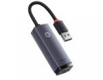 BASEUS ADAPTOR RETEA Baseus Lite, USB 2.0 to RJ-45 Gigabit LAN Adapter, metalic, LED, gri WKQX000113 (timbru verde 0.18 lei) - 6932172606077 (WKQX000113)