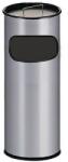 Manutan Cos de gunoi metalic de exterior Manutan Stream cu scrumiera, volum 50 l, gri M1503099