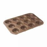 Zenker Forma briose 12 buc Zenker 7358, 7 cm, acoperire ILAG Premium, Auriu (7358)