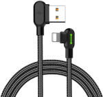 Mcdodo 90 Degree Lightning - USB-A kábel 1.2m - fekete