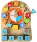 LUCY&LEO - 232 Ceasuri și forme - tabla de joc educativ din lemn (4897059892320)
