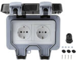  Ip66 Vízálló Kültéri Fali Kapcsoló Dugaszoló Aljzat 13A Eu Szabványos Elektromos Kimeneti Aljzatpanel Ac 220-250V