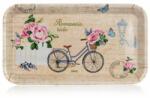 BANQUET Rózsás - biciklis műanyag szendvicstálca - 29, 5x16, 5 cm - Romantic Ride (VET-12530530)