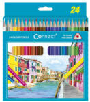Connect Színes ceruza készlet, háromszögletű Connect 24 klf. szín (C-305590) - iroszer24