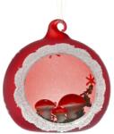 Iliadis Alexandros Set 2 ornamente brad din sticla Red Mushrooms 8 cm (75125)
