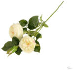  Selyemvirág angol rózsa ág 62cm fehér (DD67109)