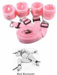  Bed Restraint Set Hands And Feet, Pink