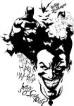 ERS Model Sticker Joker Batman Harley Quinn Negru