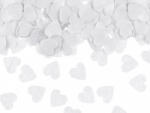 PartyDeco Inimi de confetti, 1, 6x1, 6 cm, alb, 15g (KONS27-008)