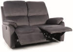 SIGNAL MEBLE Canapea cu scaune rabatabile SPENCER 2 CATIFEA BLUVEL GRI (SPENCER2VSZ) Canapea