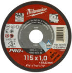 Milwaukee Vágókorong fémre 115 x 1, 0 x 22, 2 mm inox egyenes SC41 PRO+ (200 db/cs) (4932451485)