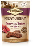 CARNILOVE Meat Jerky Snack Turkey with Venison Fillet - pulyka szarvas filével- jutalomfalat kutyák részére 100g