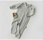 BabyCosy Salopeta cu fermoar cu maneca lunga si pantaloni lungi din 95%bumbac organic si 5% elastan - Gri, BabyCosy (Marime: 12-18 Luni) (BC-CSYR4612-12)