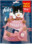 FELIX Felix 3 + 1 gratis! Snackuri pisici - Tasty Nuggets Somon și păstrăv (4 x 180 g)