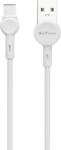 DeTech Кабел за данни DeTech DE-C35C, Type-C, 1.0m, White - 40190 (DE-40190)