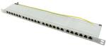 LogiLink Cat. 6A Patch Panel 24-Port STP, grey, half unit height (NP0062)