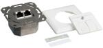 LogiLink Cat. 6A Wall Outlet 2xRJ45 STP, horizontal, signal white (NP0123)