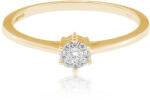 Moon Diamonds Gyémánt Köves Sárga Arany Eljegyzési Gyűrű (50-70585-1250F)