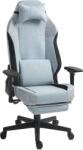  Prémium ergonomikus irodai szék, forgószék, gamer szék lábtartóval, sötétszürke-világosszürke-fekete (1058FB)
