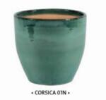NDT Corsica 01N Dark Jade Set Of 4 kerámia növénytartó szett