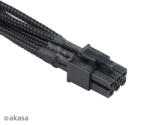 Akasa Flexa P24 6-pin ATX hosszabbító 40cm harisnyázott fekete (AK-CBPW07-40BK)