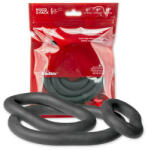 Perfect Fit - set inele pentru penis groase - silicon negru (3 bucăți) (851127008673)