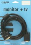 KLOTZ Cablu de monitor ușor cu conectori DVI-I și VGA placați cu aur -3m (DVI-VGA-03)