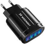  Hálózati töltő: Wozinsky WCUAB - 4 USB porttal, hálózati gyors töltő, fekete, 48W