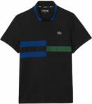 Lacoste Tricouri polo bărbați "Ultra-Dry Colour-Block Stripe Tennis Polo Shirt - black/blue/green