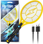  Fly-Bye elektromos légyütő, nagy teljesítményű, 4000 V-os rovarütő, USB újratölthető, LED lámpa (?B000MU2MJA)