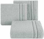 Eurofirany Emina pamut törölköző díszcsíkkal Ezüst 50x90 cm