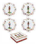 Easy Life Porcelán desszerttányér 4 db-os szett, 16cm, dobozban, Vintage Nutcracker (R2S.1002VNUT)