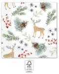 Procos Forest Reindeers, Karácsony szalvéta 20 db-os, 33x33 cm PNN95388