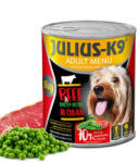 Julius-K9 Julius-K9 konzerv Adult - nedveseledel (marha, borsó) felnőtt kutyák részére (800g) - aboutpet