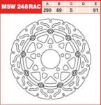 TRW Disc frana flotant fata, 290 69x5mm 5x91mm, diametru gaura de centrare 10, 5mm, spacing 0 compatibil: SUZUKI GSF 1500 (Intruder) 1800R (C) (Intruder) 1800RT (C) (Intruder Ed) 650 650 (Bandit) 650A (Ba
