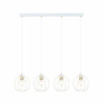 Emibig Lustra moderna liniara alba cu 4 pendule din metal Gino (1223/4)