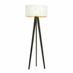Emibig Lampadar modern negru cu abajur alb si interior auriu Aston (1147/LP1)