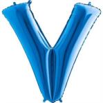 Grabo Felfújható léggömb V betű kék 102 cm - Grabo (410B-P)