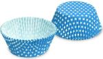 Wimex Cukrászsütemény muffin fehér és kék pöttyökkel 50x30mm 40db - Wimex (65584)