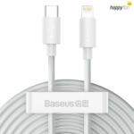 Baseus kábel C típusú Apple Lightning 20W Simple Wisdom TZCATLZJ-02 1, 5 méter fehér 2 db-os készletben (G590842)